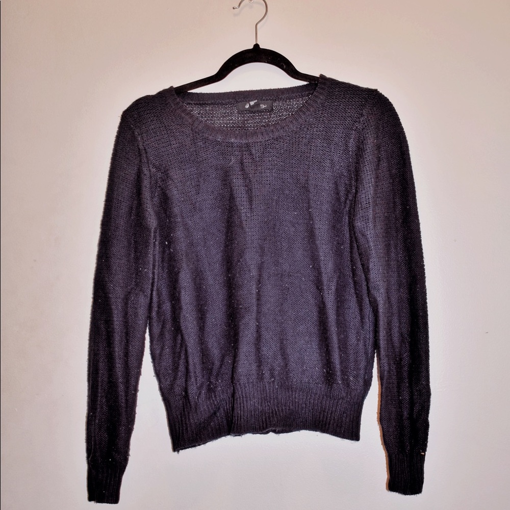Small Navy Sweater - Slightly Cropped
